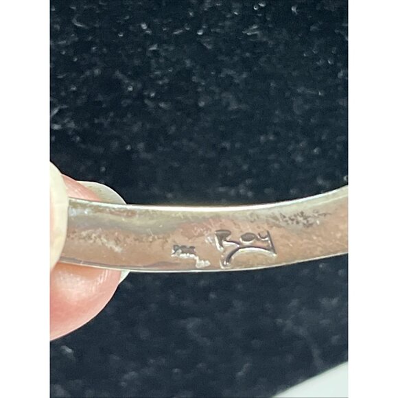 925 Sterling Silver Hammered Circle Rings Chain Link Necklace By Ray Hook Clasp - Picture 4 of 6